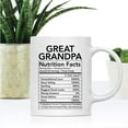 thumbnail image 2 of CTDream Funny 11oz. Ceramic Coffee Tea Mug Thank You Gift, Great Grandpa Nutritional Facts, 1-Pack, Novelty Gag Birthday Christmas Gift Ideas, 2 of 7
