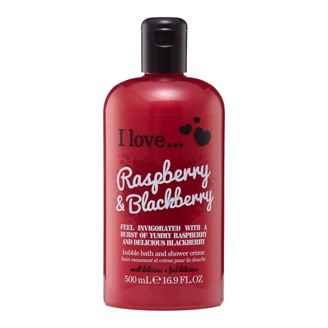 I Love Cosmetics Crema de Baño y Ducha, Frambuesa y Mora, 500 ml