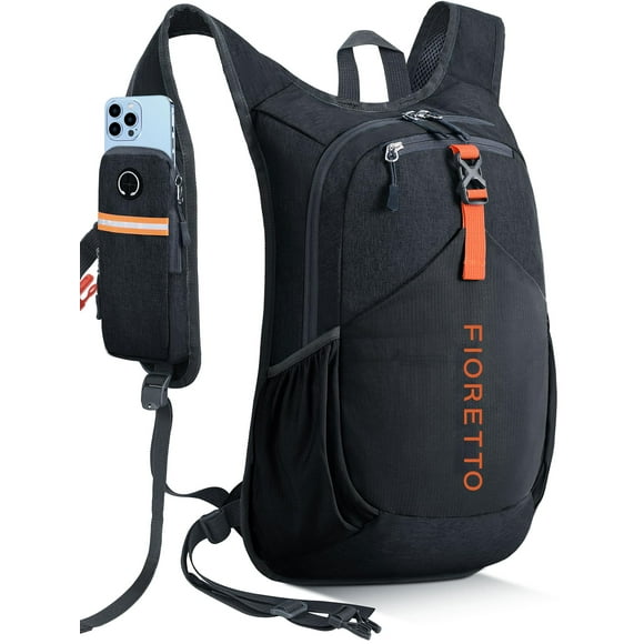 Mochila de Senderismo FIORETTO 20L para Hombres y Mujeres Negro 48x30x16 cm