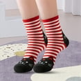 thumbnail image 3 of DQRPSEETB 2 Pairs Winter Socks for Women Wool Socks Thermal Warm Hiking Socks Cozy Crew Soft Socks Womens Socks No Show,White Crew Socks Red, 3 of 4