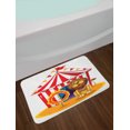thumbnail image 2 of Circus Bath Mat, Lion Beside the Fire Hoop at the Circus Old Fashion Kids King of Forest Illustration, Non-Slip Plush Mat Bathroom Kitchen Laundry Room Decor, 29.5 X 17.5 Inches, Multicolor, Ambesonne, 2 of 2