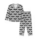 thumbnail image 1 of Balery Bat Conjunto de Pijama con Estampado para Mujer, Conjunto de Dos Piezas con Manga Larga, Ropa de Dormir Suave con Bolsillos, Pijamas Cómodos-Medium, 1 of 7