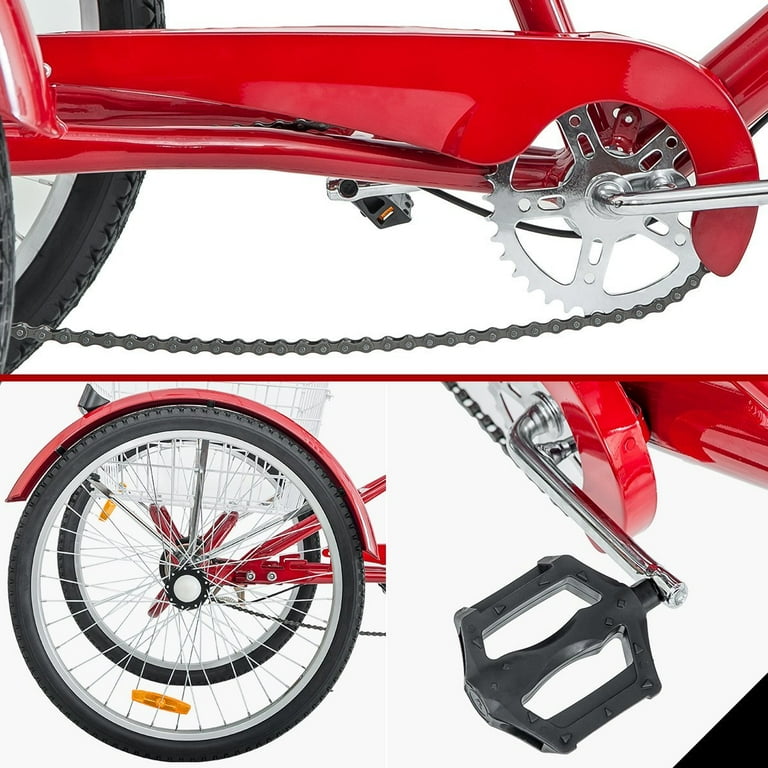 Merax 26 inch 3 wheel cheap bike adult tricycle trike cruise bike