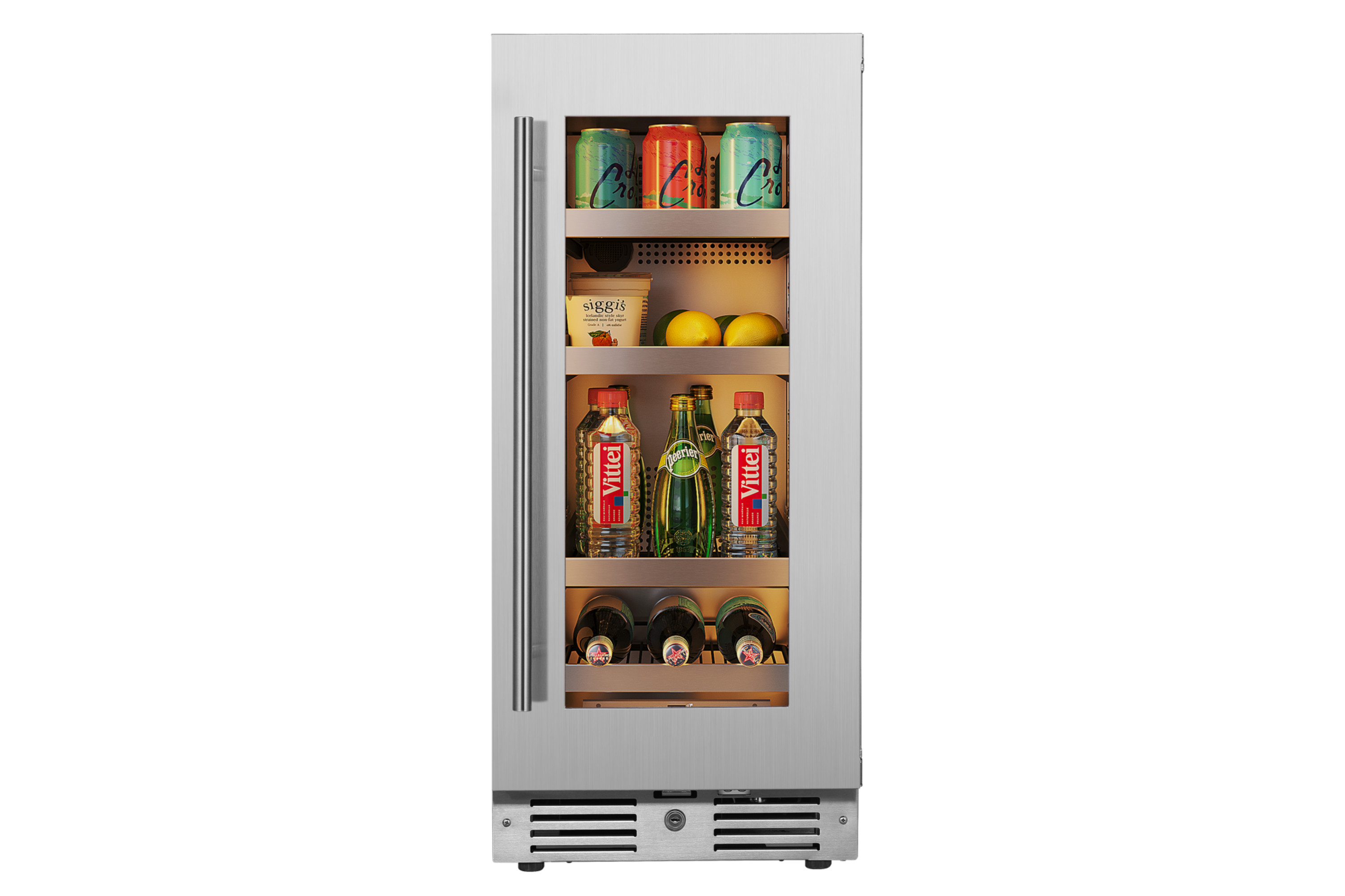 Landmark L3015ui1b-Rh 15" Wide 63 Can Capacity Beverage Cooler - Stainless Steel