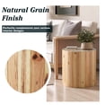 thumbnail image 3 of Noble House Round End Table Living Room Bedside Table Solid Wood Side Table With Non-Slip Feet,Sofa Accent Tables,beige brown, 3 of 6