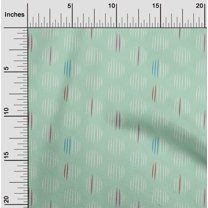 oneOone Organic Cotton Poplin Twill Fabric Line Geometric Print Fabric By Yard 42 Inch Wide