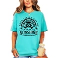 thumbnail image 2 of Your Little Ray of Sarcastic Sunshine Has Arrived Shirt for Women Funny Raccoon Graphic Tee Seafoam Shirt Adult Large, 2 of 4