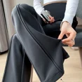 thumbnail image 4 of Maternidad primavera nuevo estilo pantalones Bootcut adelgazantes para mujer aberturas laterales suaviza tu silueta muestra prendas de vestir exteriores de alto adelgazamiento, 4 of 5