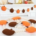 thumbnail image 2 of 80 Inch Halloween Garland with Felt Pumpkins - Pre-Assembled Rustic Fall Decor Vintage Doorway, Mantel, For Staircase, Hallo, 2 of 8