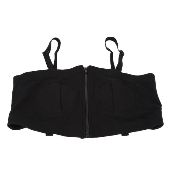 Yajisi Hands Free Breast Pumping Bra for Breastfeeding, Adjustable Soft Cotton Nursing Bra, Black (Average Size)
