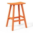 thumbnail image 4 of Polytrends  Laguna Hdpe All Weather Outdoor Patio 29" Saddle Seat Bar Stool (Set Of 2) Orange, 4 of 5