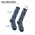 thumbnail image 3 of Bingfone Compression Socks for Women and Men Long Socks for Running Athletic Cycling Nurse-Lemons And Chili, 3 of 8