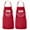Red, variant on FASCIINO Set of Stud Muffin and Cutie Pie His and Hers Couples Apron Valentines Wedding Bridal Gift 2pcs (White Print)