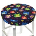 thumbnail image 3 of Balery Owls And Hearts Fundas de asiento para taburete de bar redondo de tela de terciopelo ajustables que protegen de arañazos y manchas para sillas de 14 a 17 pulgadas.-13 inch, 3 of 7