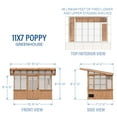 thumbnail image 3 of Backyard Discovery Poppy 11'x7' Cedar Wood and Polycarbonate Greenhouse Kit, PowerPort, 3 of 15