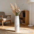 thumbnail image 2 of 24" White Ceramic Decorative Vase, Tall Floor Vase for Dried Flowers and Home Décor, 2 of 9