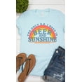 thumbnail image 3 of Beer and Sunshine Rainbow Graphic Tee T-Shirt, 3 of 8