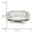 thumbnail image 5 of Auriga Fine Jewelry 925 Sterling Silver 6 mm Brushed Flat Grooved Fancy Band for Women Size 11, 5 of 8