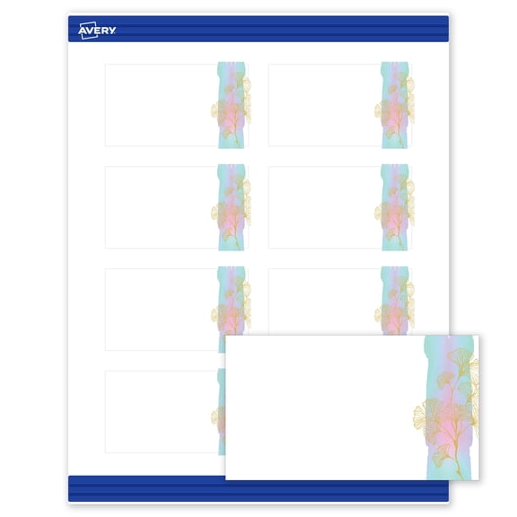 Avery Rectangle Business Cards, Floral Design, 2" x 3.5"