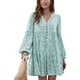 thumbnail image 2 of Vestido floral con escote en V, vestido floral de verano para mujer, vestido corto con botones en la parte delantera, vestido floral suelto, confiabilidad excepcional, 2 of 6