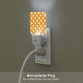 thumbnail image 5 of Fuzoiu Orange And White Polka Dot Print Dusk to Dawn LED Night Light with Light Sensor, Energy-Efficient Touch-Safe Night Lamp for Home, Office, and Kids' Rooms-UK, 5 of 7