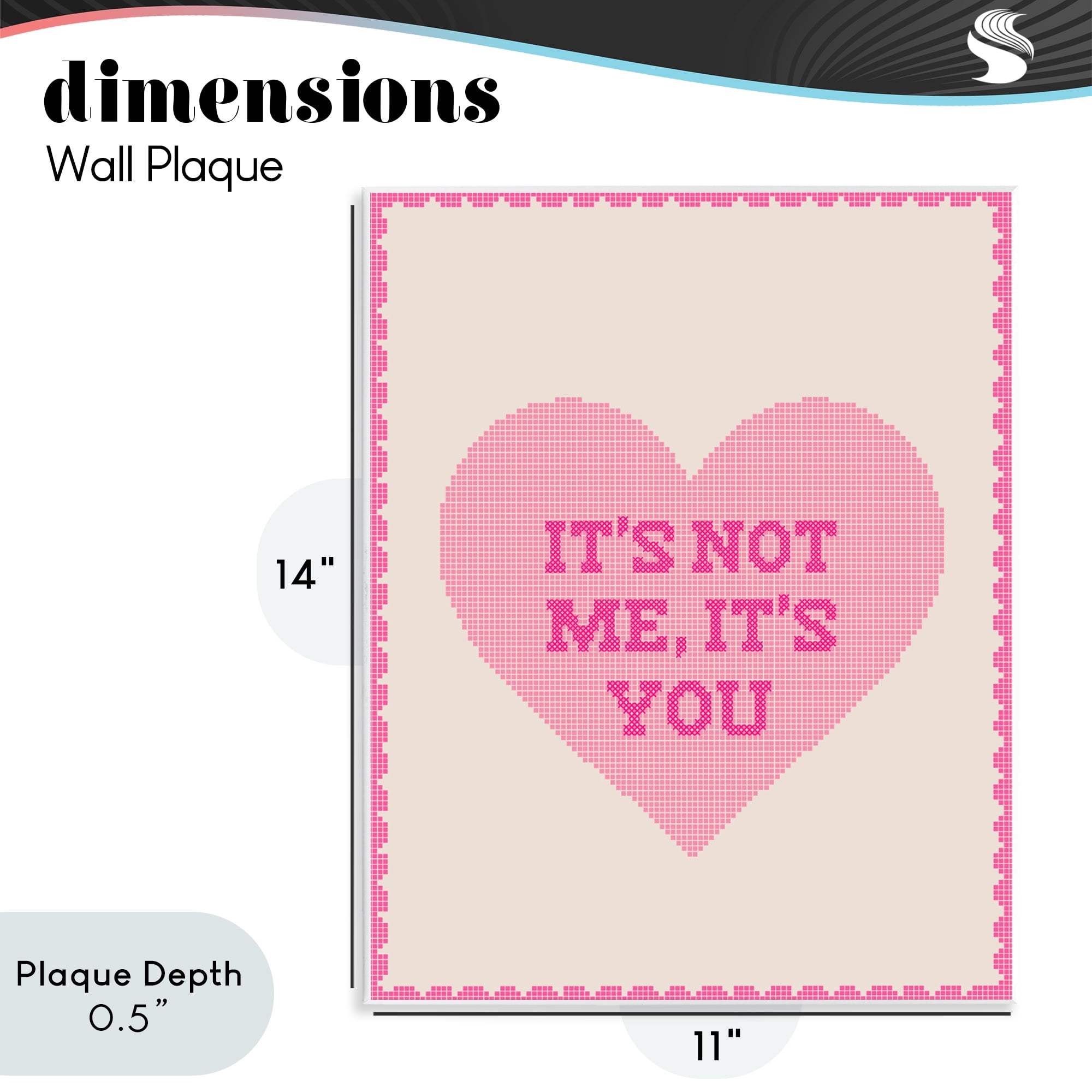 Stupell Industries Not Me It's You on Heart Wall Plaque Art, design by Lil' Rue
