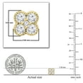thumbnail image 5 of Dazzlingrock Collection Round White Diamond 5 Stone Interwoven Blossom Flower Design Pushback Stud Earrings for Women (0.33 ctw, Color I-J, Clarity I1-I2) in 14K Yellow Gold, 5 of 6