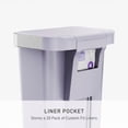 thumbnail image 5 of simplehuman 12 gal Plastic Rectangular Kitchen Step Trash Can With Liner Pocket, Lilac, 5 of 7