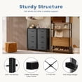 thumbnail image 2 of Atilioo Fabric Dresser Nightstand with 4 Drawer for Bedroom, Storage Organizer Unit, Chest of Drawers for Small Spaces, Gray, 2 of 7