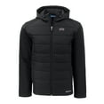 thumbnail image 2 of Men's Cutter & Buck  Black TCU Horned Frogs Evoke Hybrid Eco Softshell Recycled Full-Zip Hoodie Jacket, 2 of 3