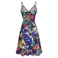 thumbnail image 2 of Drppepioner Robe Décontractée pour Femmes à Col en V d'Été, Dos Nu, Imprimée, Robe Maxi pour la Plage, 2 of 3