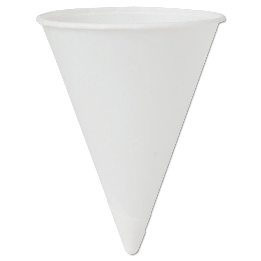Solo Cup Company 6rbu Bare Treated Paper Cone Water Cups 6 Oz White for sale online 