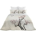 thumbnail image 2 of Qouteltyd Urban Hipster 3-Piece Plum Blossom Duvet Bedding Sets, Queen, 2 of 6