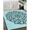 thumbnail image 3 of Ahgly Company Tapis d'Intérieur Rectangulaire Transitionnel Vert Profond des Grands Fonds, Lavable à la Machine, 2 Pieds x 5 Pieds, 3 of 7