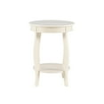 thumbnail image 3 of Bowery Hill Wood Off White Accent End Table Round Storage 18.5" Unassembled, 3 of 6