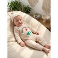 thumbnail image 4 of RUINIXCW Mama's Boy Outfit Newborn Baby Boy Hospital Coming Home Outfit Waffled Romper Infant Baby Girls Fall Winter Clothes Long Sleeve Jumpsuit Hat Set, 4 of 8