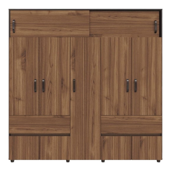Ropero Armario Bari Gales Wengue con Maletero 200x200x50 Closet MDP