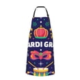 thumbnail image 2 of Lsque Happy Mardi Gras Waterproof Apron Chef Aprons for Men Heavy Duty Chemical Work Apron Extra Long Grilling Aprons with Adjustable Bib Apron, 2 of 9