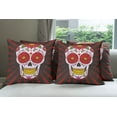 thumbnail image 6 of Ambesonne Sugar Skull Throw Pillow Cover 4 Pack, Catrina Art Ornate, 16", Multicolor, 6 of 7
