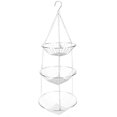 thumbnail image 1 of Fruit Basket, Stainless Steel Three Layers Hanging Fruit Vegetable Flower Basket Storage Holder, 1 of 7