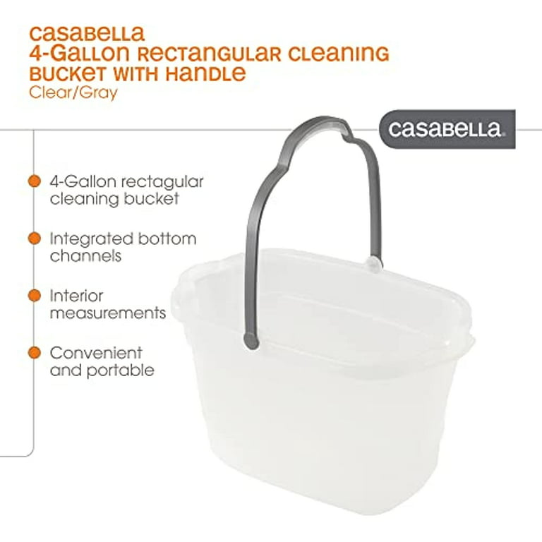 Casabella 4 Gallon Storage Bucket Caddy Bin - White, 4 gal - Baker's