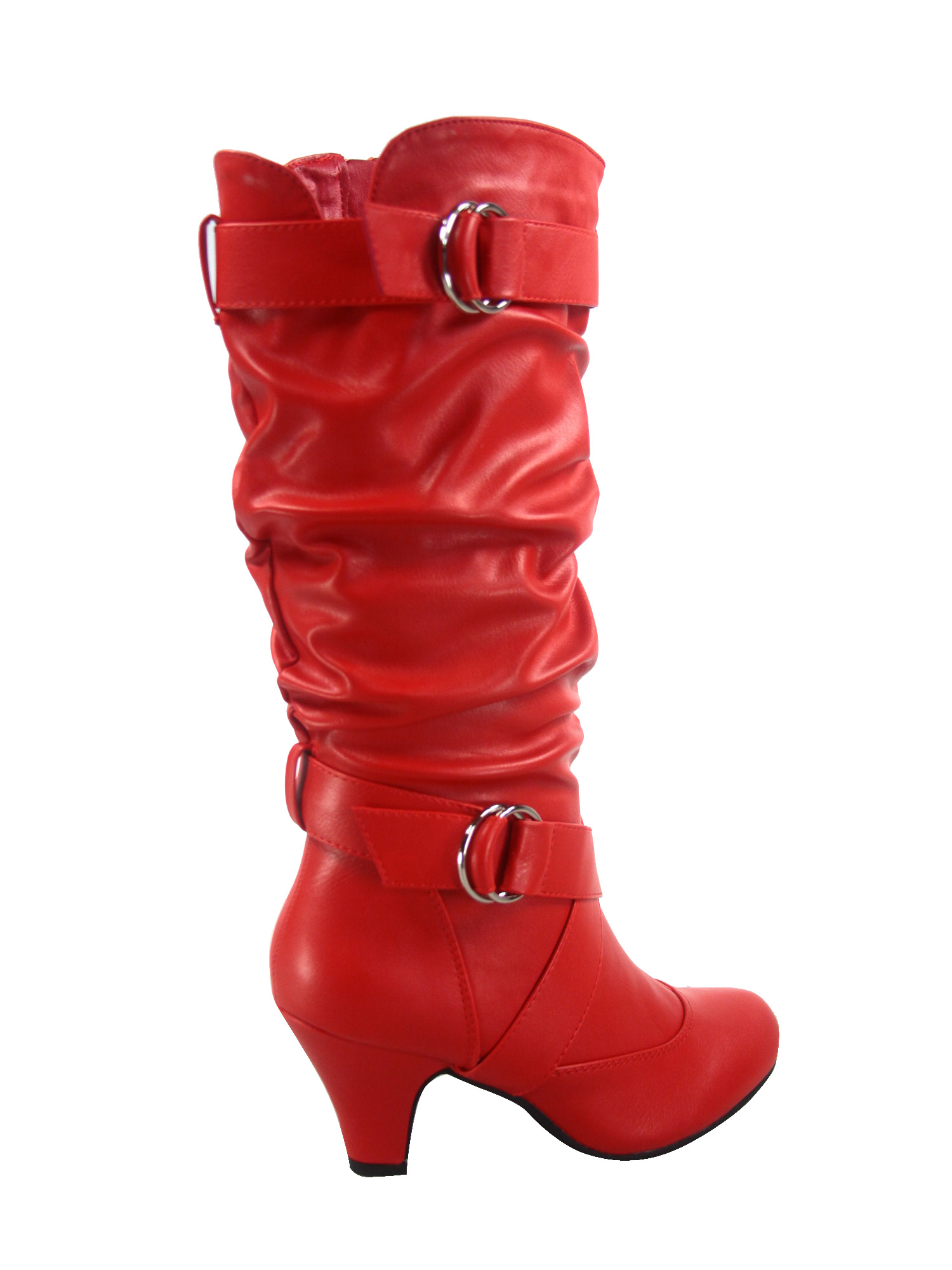 Ellie Shoes E-516-Lexi 5 Heel Knee High Boots with Buckles