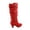 Red, variant on Forever Women's Boots Slouch Mid-Calf, High Heel Round Toe, Black, 8