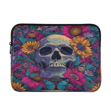 Laptop Bag Laptop Sleeves Laptop Case Laptop Protective Case Skull Flower Surround
