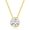 Yellow Gold Necklace, variant on FANCIME 14k Solid Gold 1 Carat 6.5mm Moissanite Classic Bezel Set Solitaire Gemstone Pendant Necklace for Women, Gold Chain 16 + 2 inch Extender