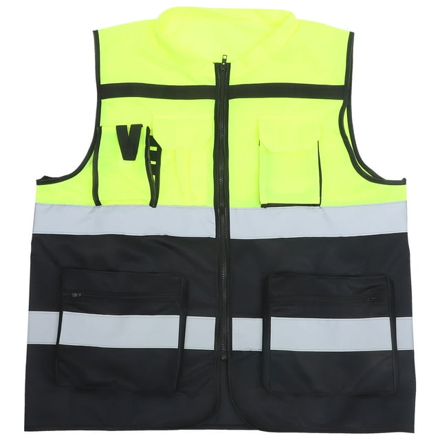 Reflective Safety Vest Practical High Visibility Lightweight Vest for Work Security Emergency Volunteer Traffic (Yellow)