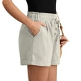 thumbnail image 3 of Seductiva Shorts for Women Womens Casual Wide Leg Shorts Drawstring Elastic Waist Summer Trendy Trouser Short with Pockets Summer Shorts for Women, 3 of 4