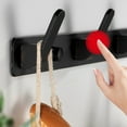 thumbnail image 4 of Wall-Mounted Coat Rack-4/5 Hook Space Aluminum Wall Coat Hooks with Screws, Metal Towel Rack for Hanging Clothes Bags, Matte Black/White Robe Hook for Kitchen Entryway Bathroom, 4 of 8