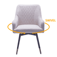 thumbnail image 5 of Andeworld Swivel Chairs Set of 2 Modern Upholstered Dining Chairs Arm Chair Living Room Accent Chairs Office Club Guest Brige, 5 of 5