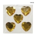 thumbnail image 4 of Heart Rhinestone Stickers Acrylic Crystal Styling Clothes Gems Multipurpose Decorative Handheld Clothes Scrapbooking DIY Crafts Necklace Yellow, 4 of 6